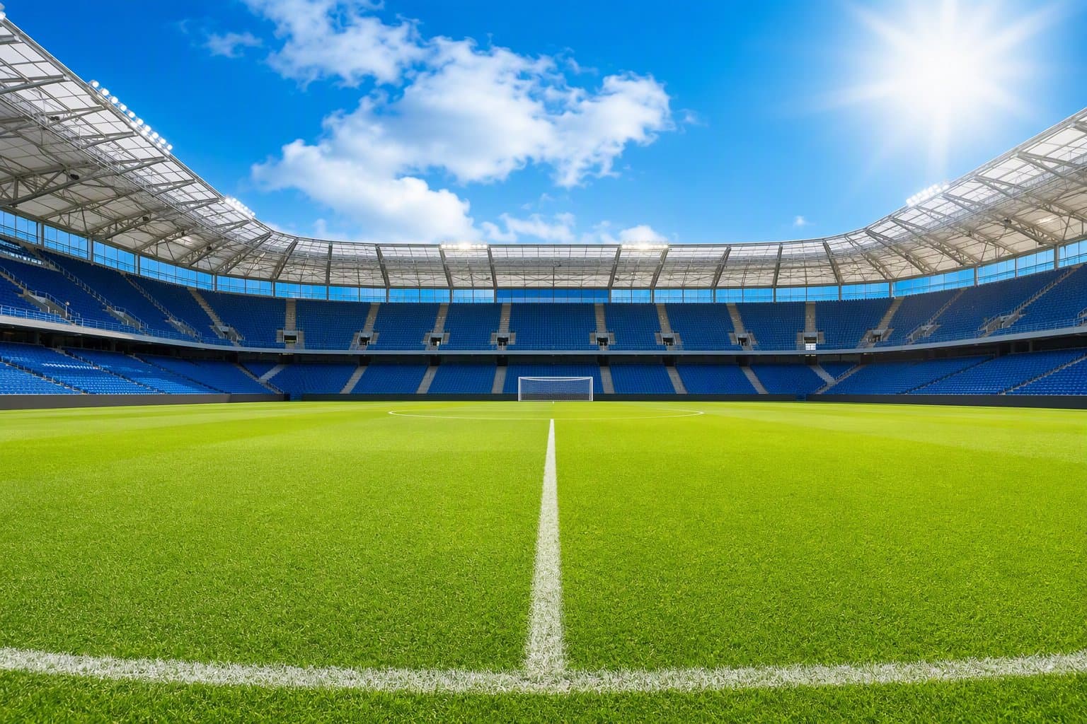 Soccer stadium at dusk - illustration, Jake Team LLC