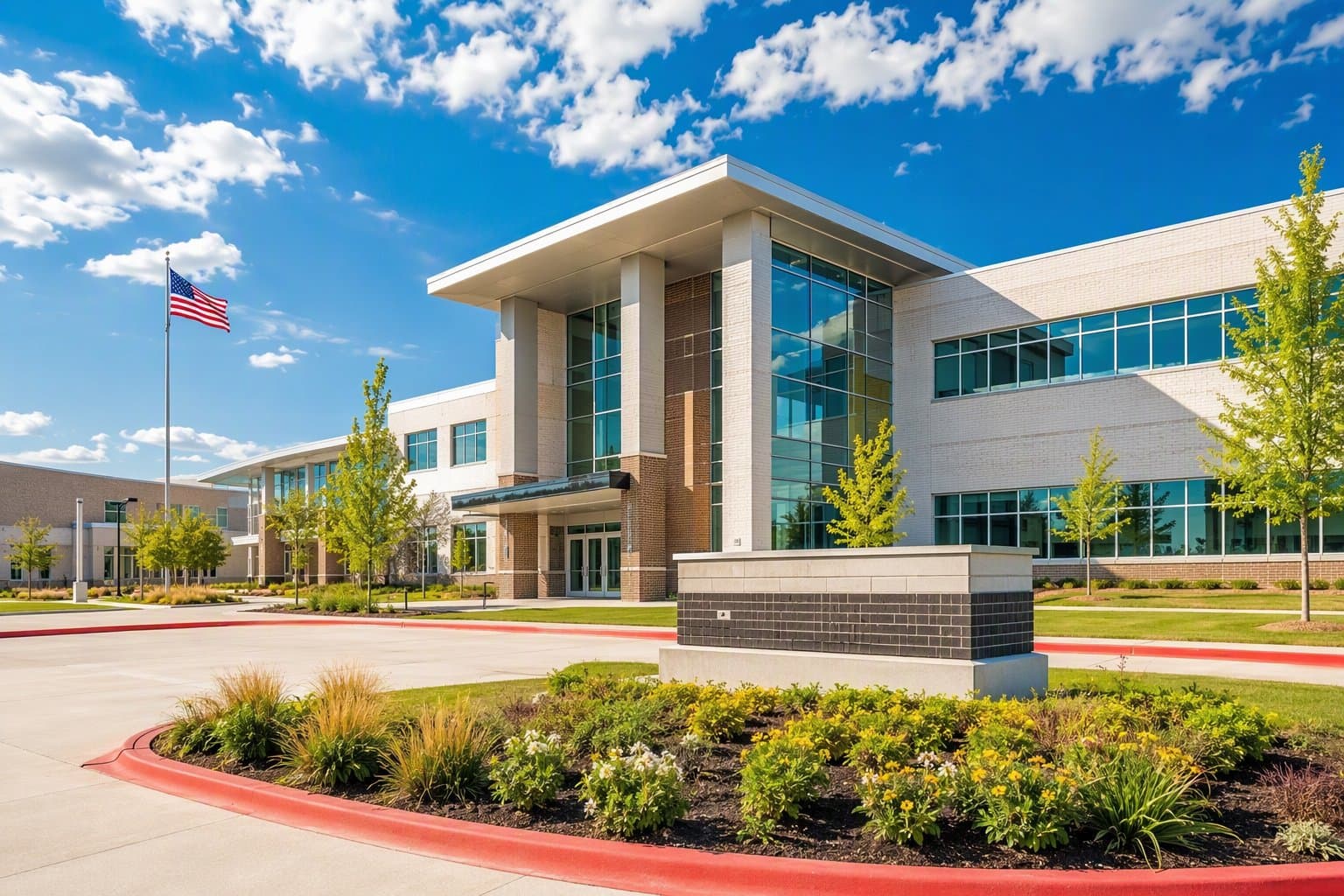 Melissa High School campus - illustration, Jake Team LLC