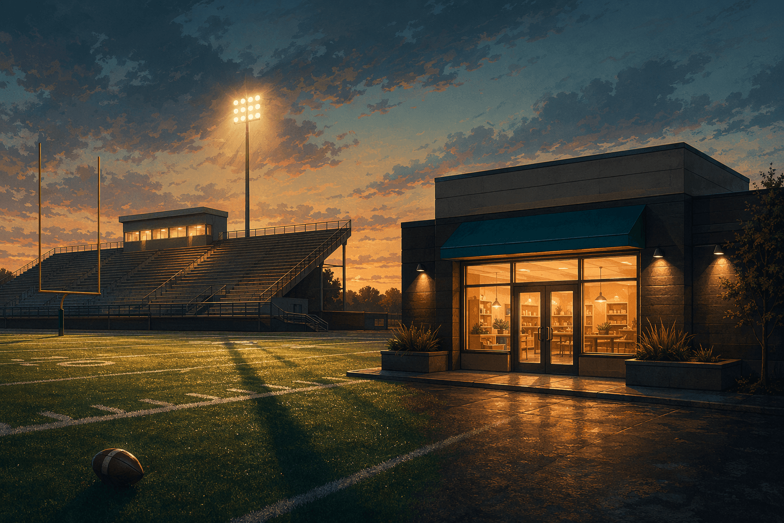 School Sports & Business Opening - illustration, Jake Team LLC