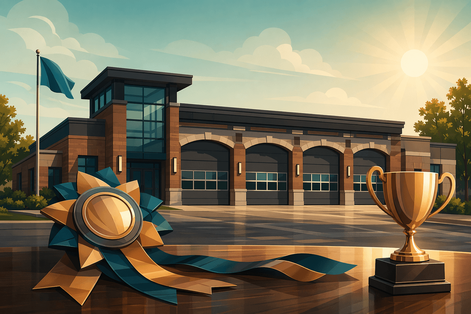 Fire station closure, HR award - illustration, Jake Team LLC