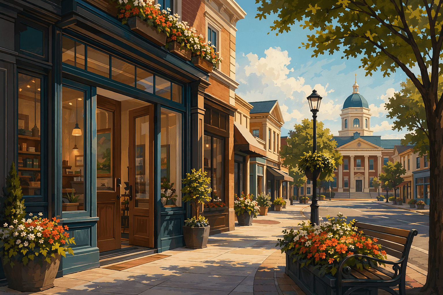 Town growth and news - illustration, Jake Team LLC