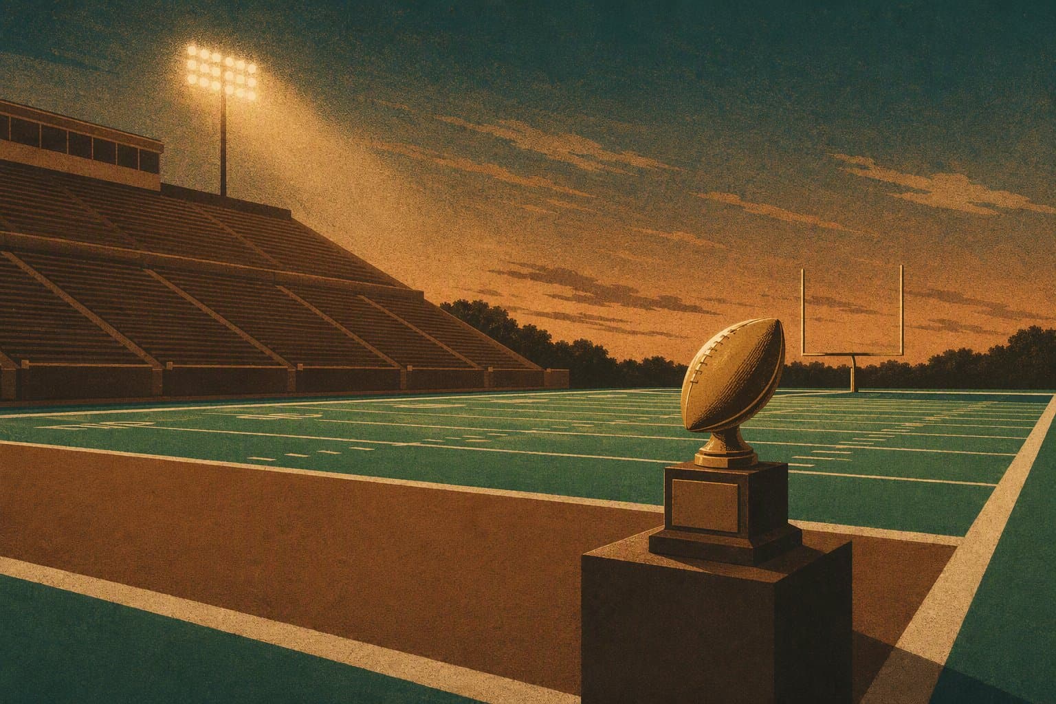 collegiate football victory - illustration, Jake Team LLC