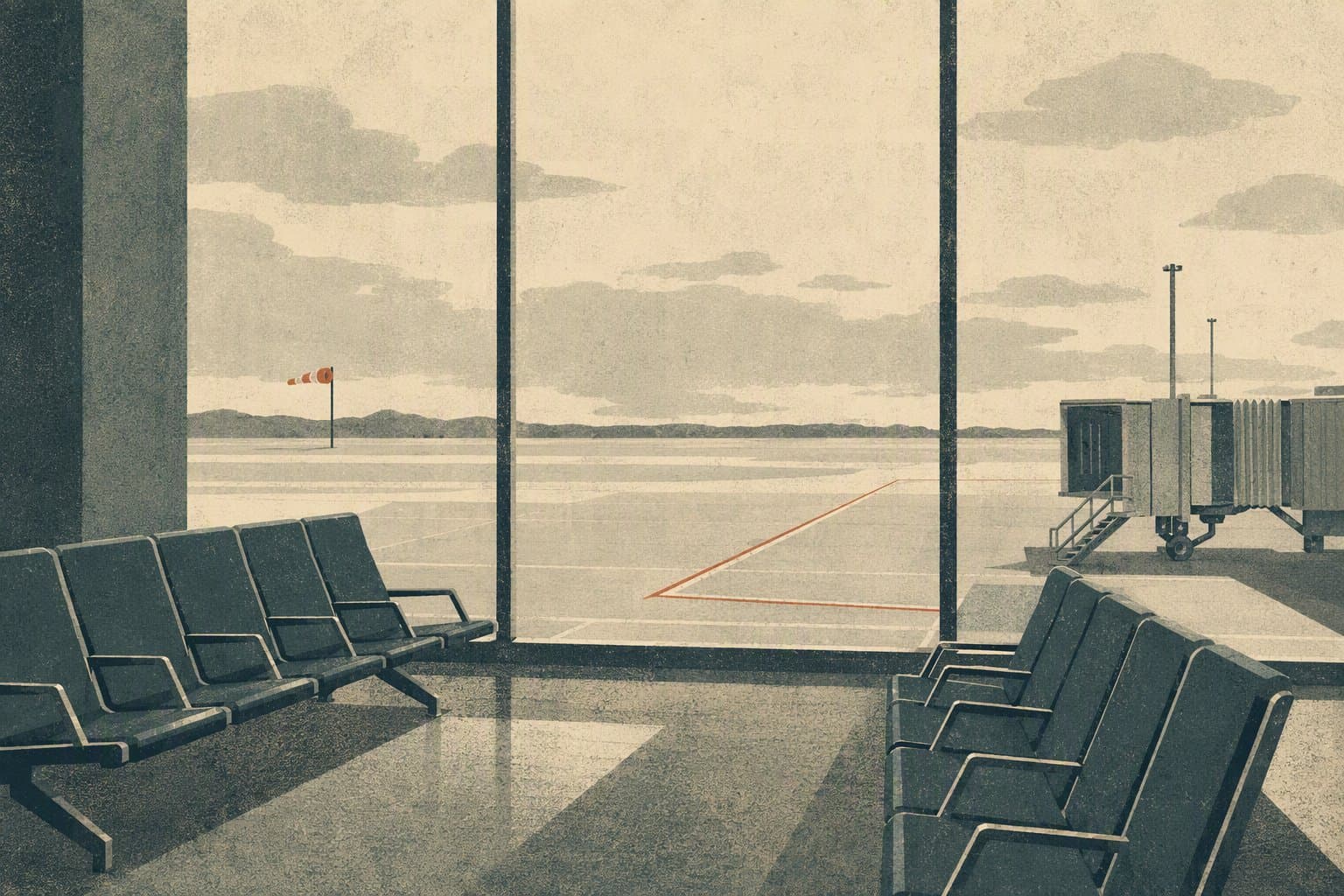DFW Airport Terminal - illustration, Jake Team LLC