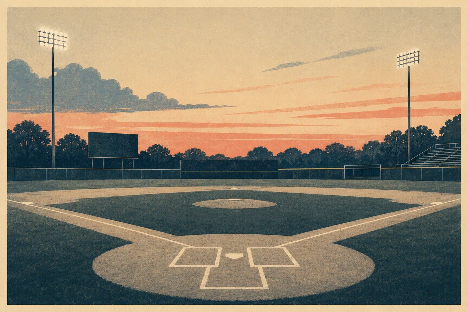 baseball stadium - illustration, Jake Team LLC