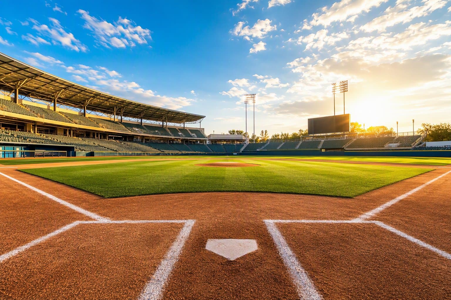 Empty Baseball Stadium - illustration, Jake Team LLC