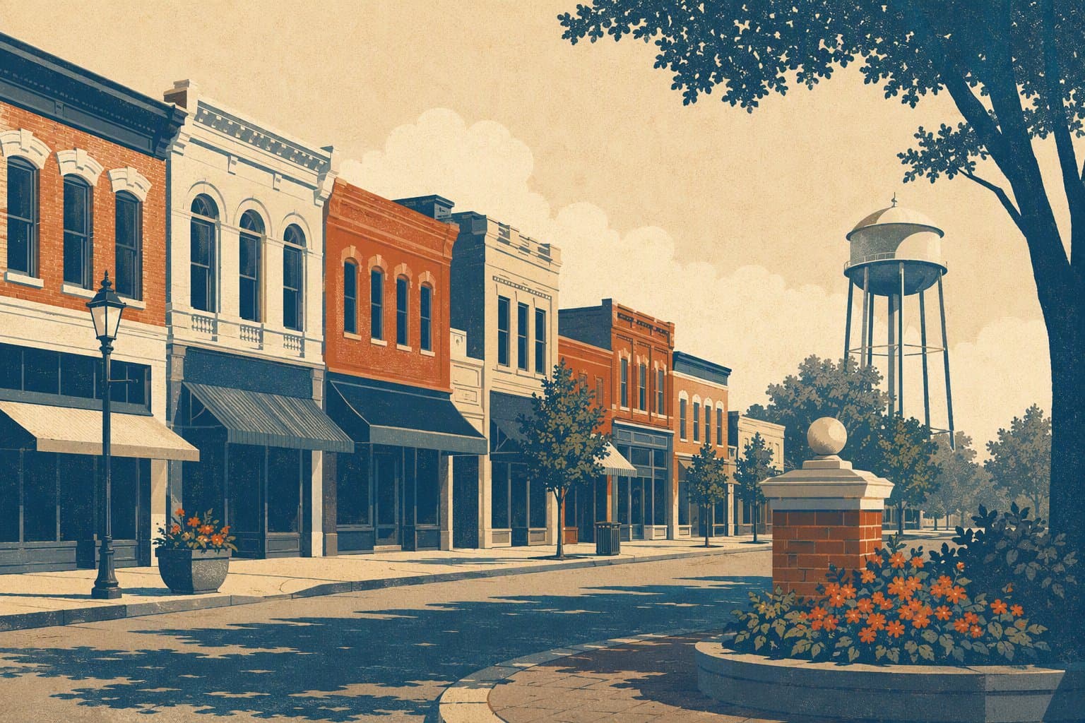 Downtown Melissa street improvements - illustration, Jake Team LLC