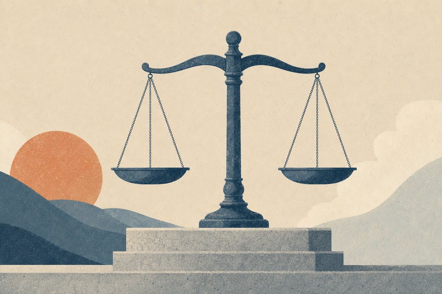 Justice and restitution - illustration, Jake Team LLC