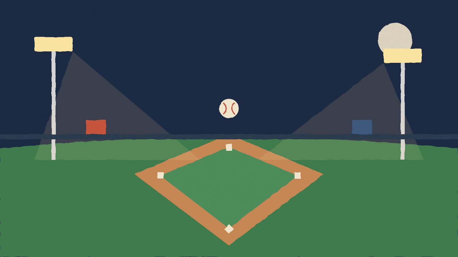 Softball field under lights - illustration, Jake Team LLC
