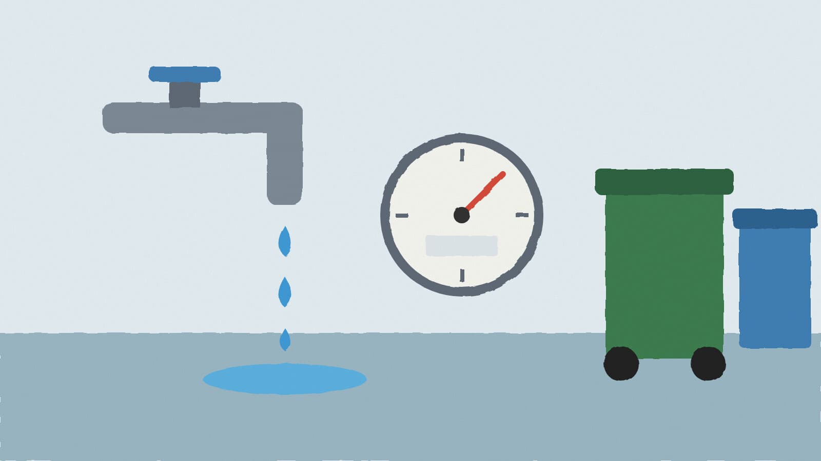 Faucet, meter and carts - illustration, Jake Team LLC