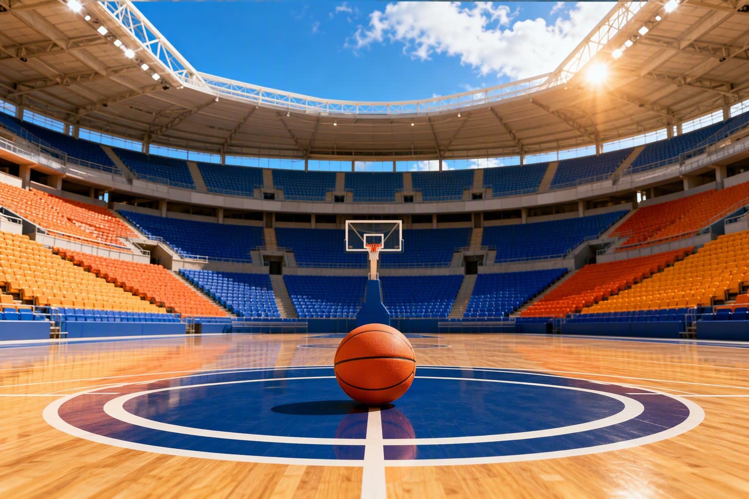 empty basketball court - illustration, Jake Team LLC