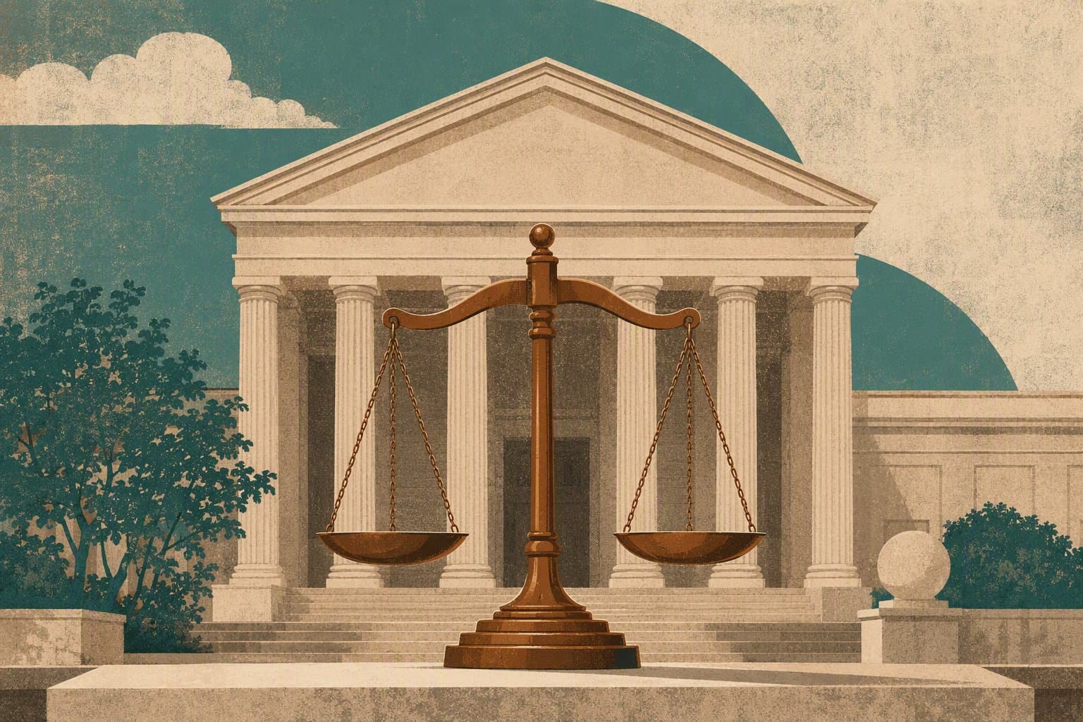 Courts and Justice - illustration, Jake Team LLC
