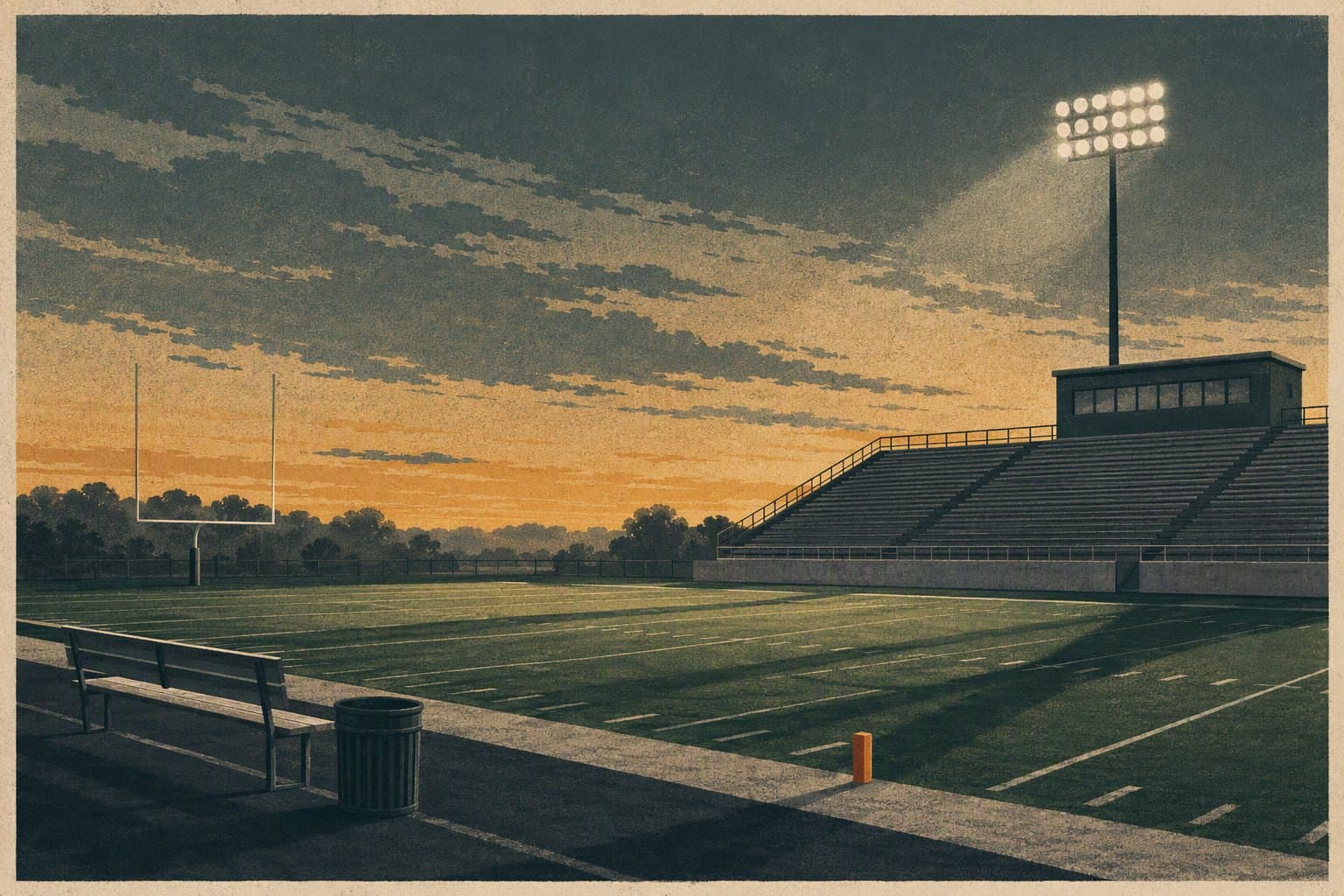 Friday Night Lights - illustration, Jake Team LLC