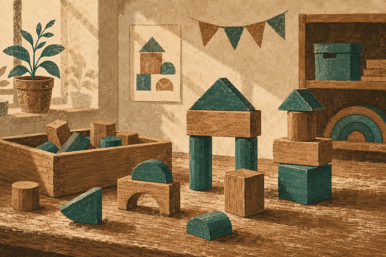 Wooden Play Sets - illustration, Jake Team LLC