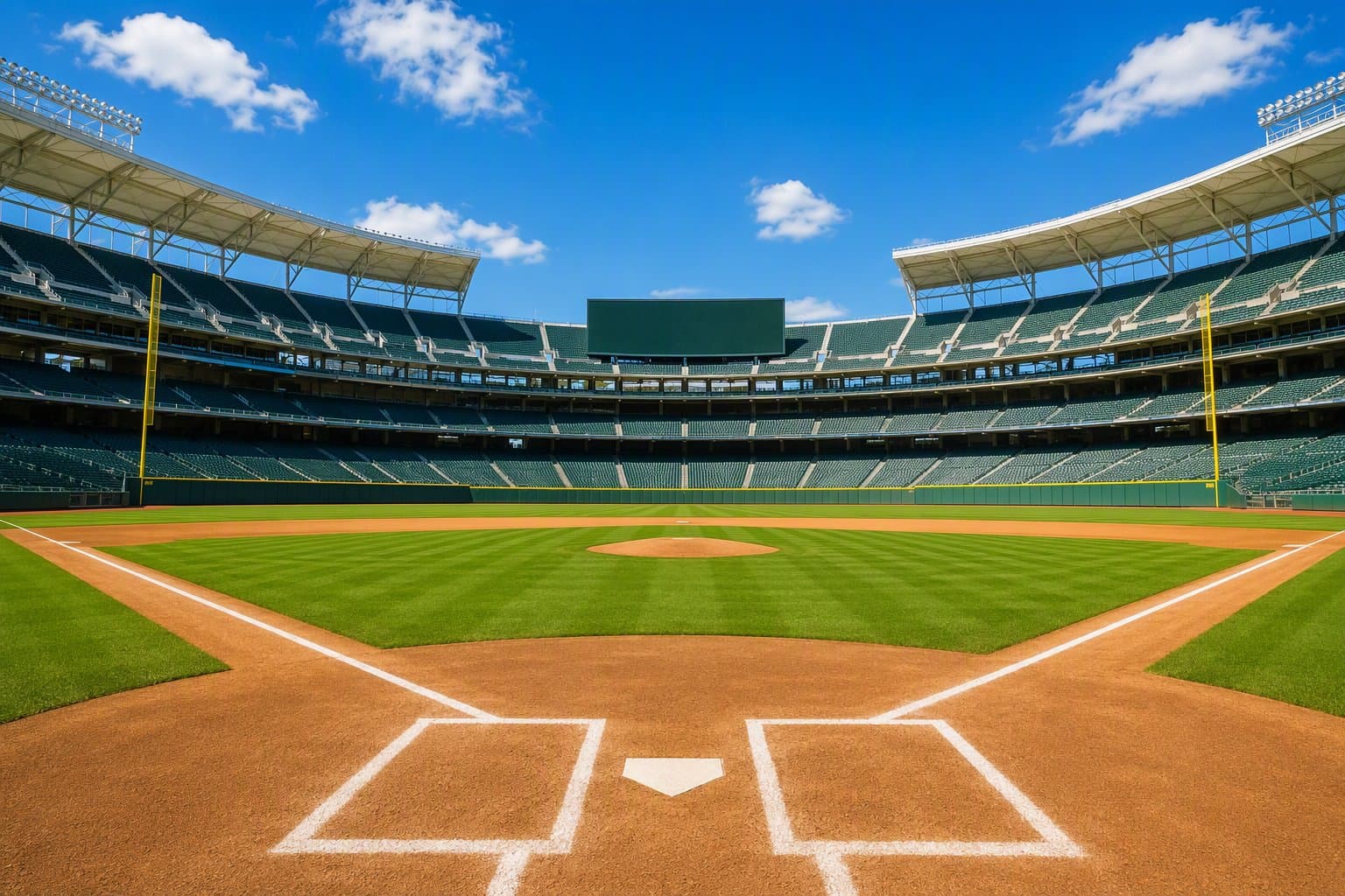 Empty Baseball Stadium - illustration, Jake Team LLC
